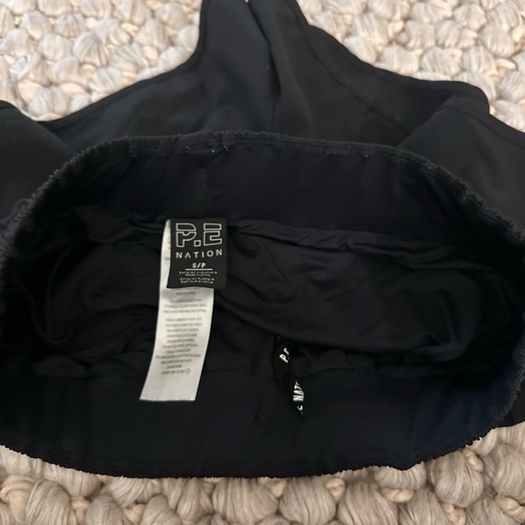 PE Nation Athletic Goal Shorts Black/ Pink side stripes size small - Picture 5 of 5